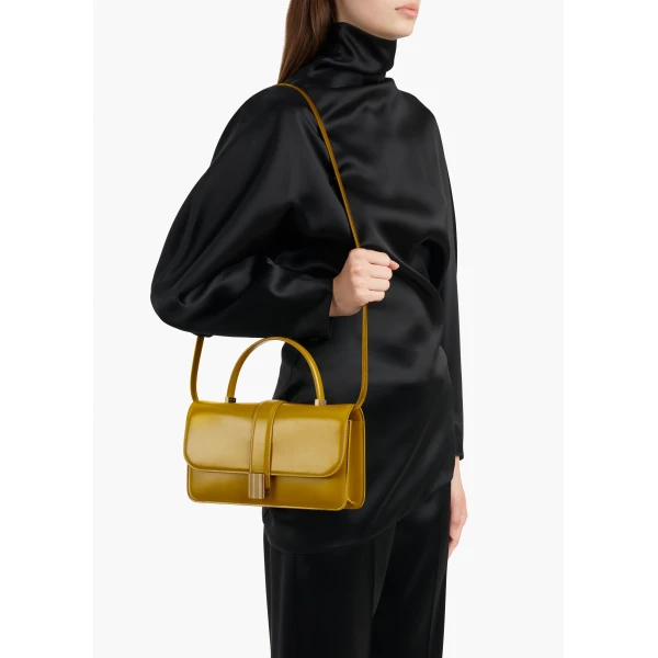 Blake Top Handle Bag in Golden Olive - Image 3