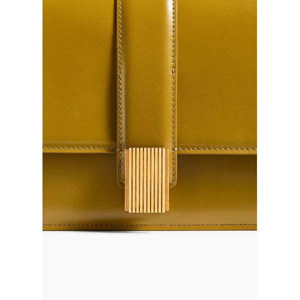 Blake Top Handle Bag in Golden Olive - Image 4