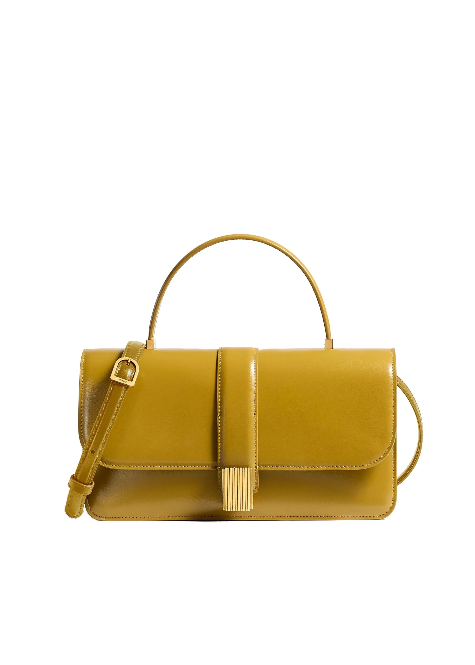 Khaite Blake Top Handle Bag in Golden Olive | Buy Bags at Luxury Shoes Khaite Blake Top Handle Bag in Golden Olive