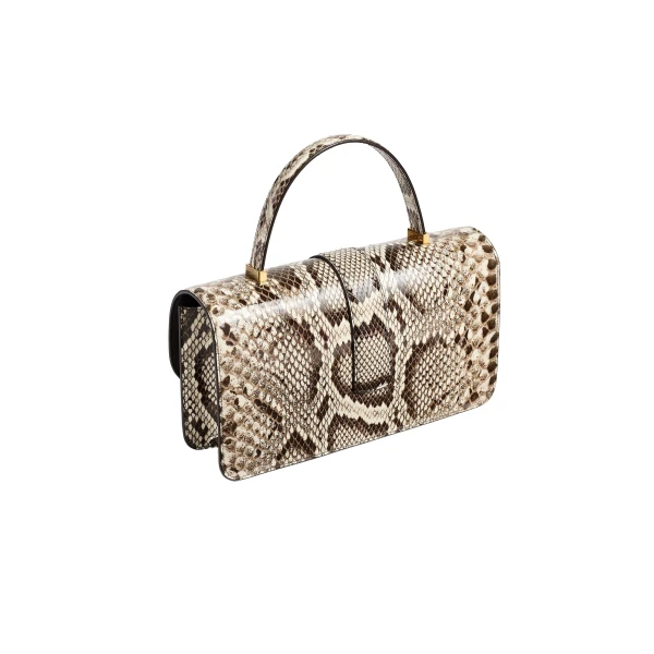 Blake Top Handle Bag in Natural Python - Image 2