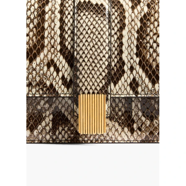 Blake Top Handle Bag in Natural Python - Image 4