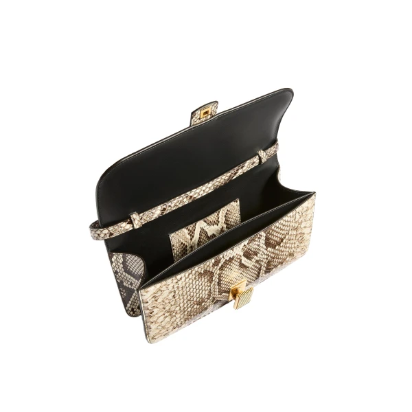 Blake Top Handle Bag in Natural Python - Image 5