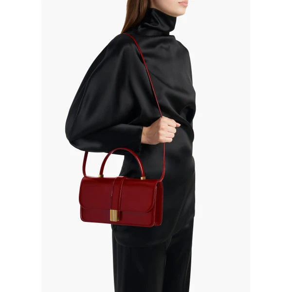 Blake Top Handle Bag in Oxblood - Image 3