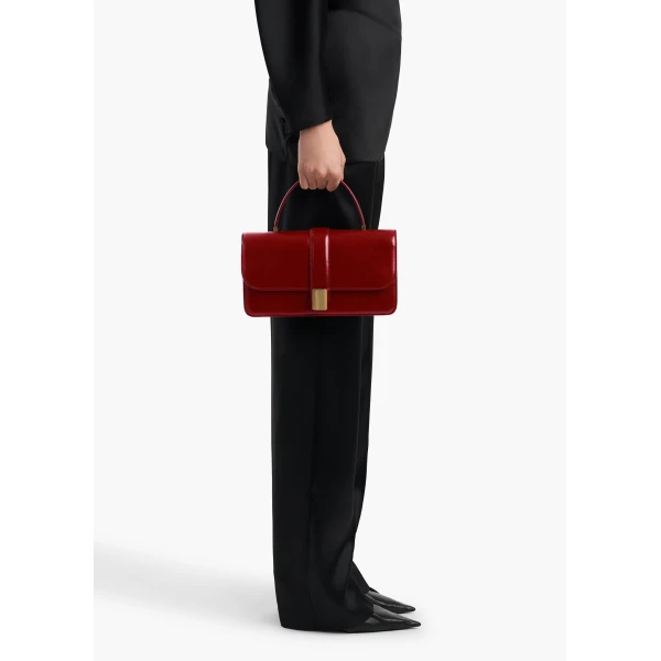 Blake Top Handle Bag in Oxblood - Image 6