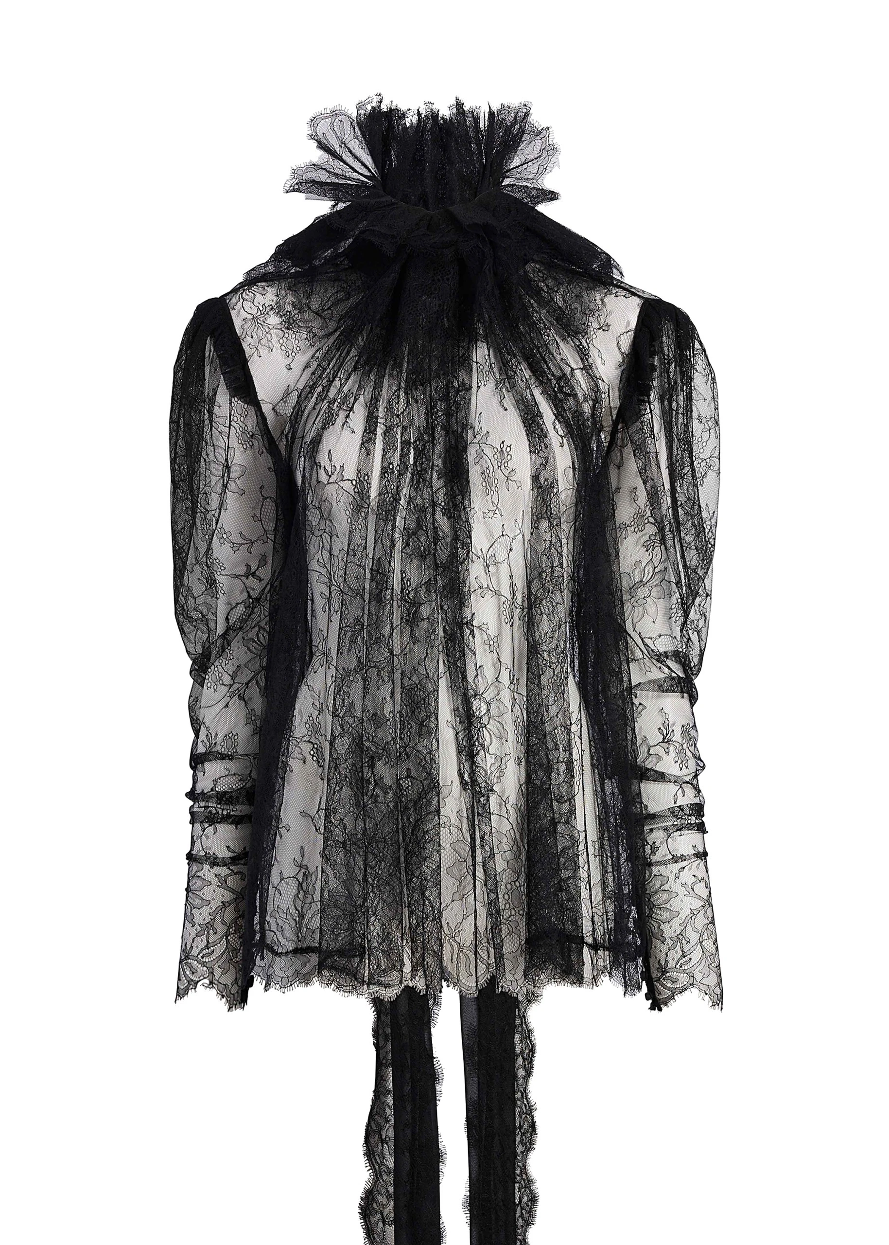 Khaite Bonnie Top in Black Lace | Tops | Luxury Shoes Khaite Bonnie Top in Black Lace | Tops | Luxury Shoes