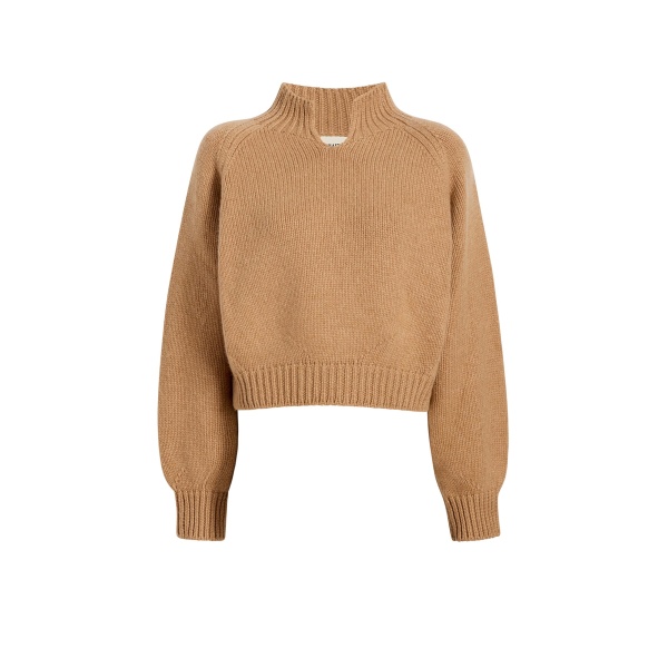 Khaite Cain Sweater in Biscotti | Knitwear | Luxury Shoes 
