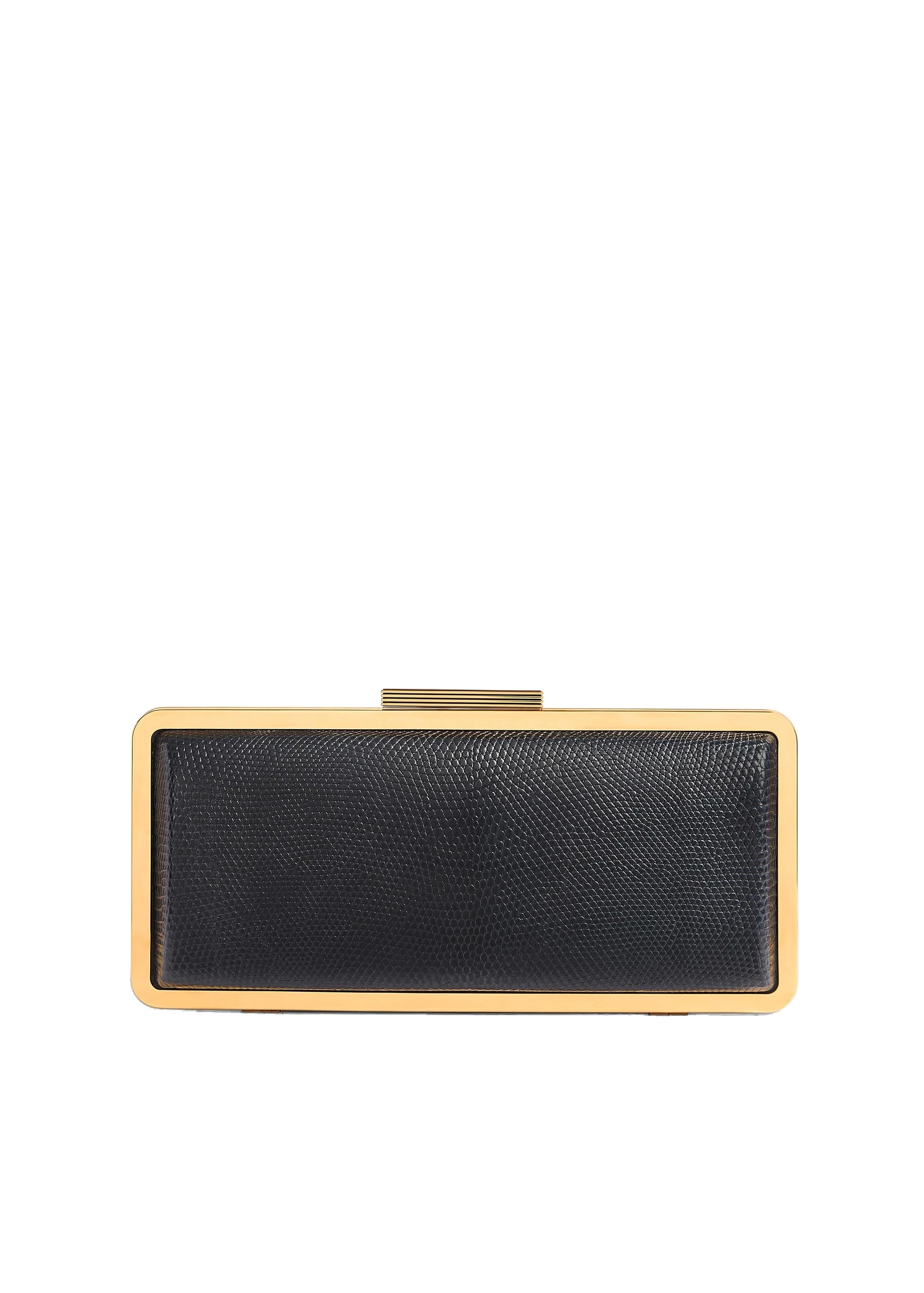 Khaite Casey Minaudiere in Midnight Lizard | Buy Bags at Luxury Shoes Khaite Casey Minaudiere in Midnight Lizard