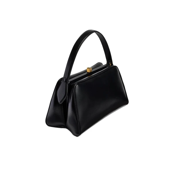 Cate Bag in Black Crackle Patent Leather - Image 2