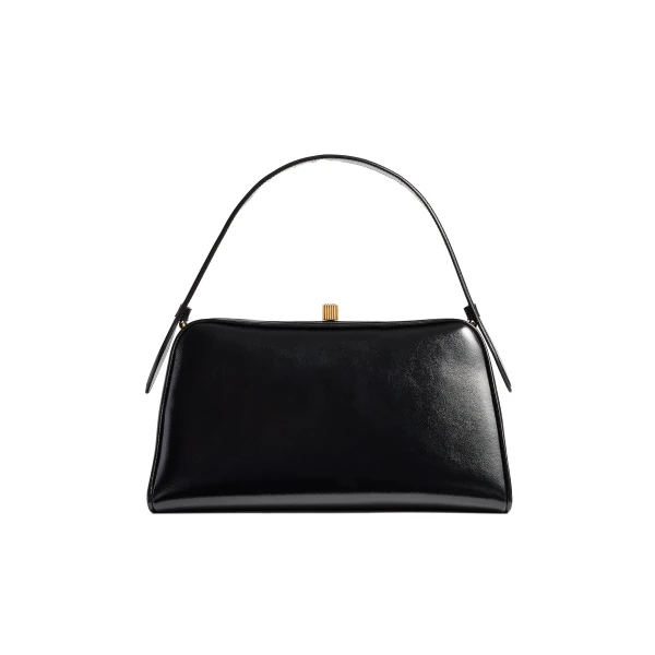 Cate Bag in Black Crackle Patent Leather
