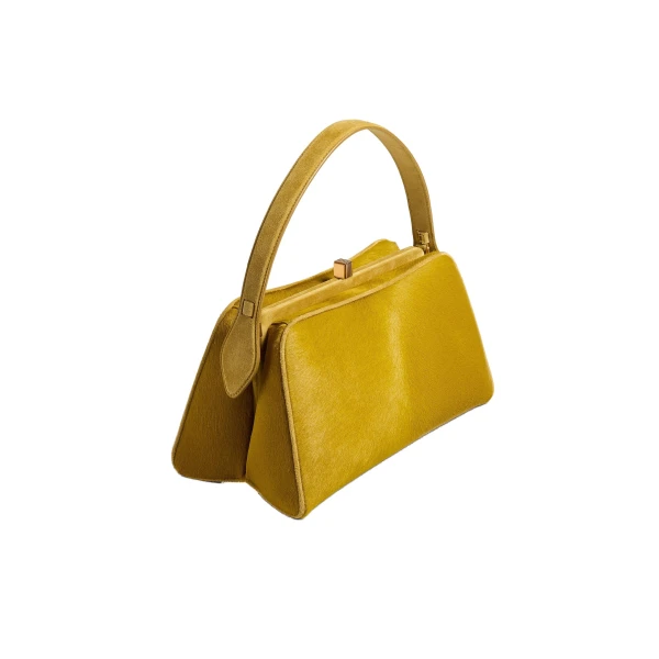 Cate Bag in Golden Olive Haircalf - Image 2