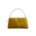 Khaite Cate Bag in Golden Olive Haircalf