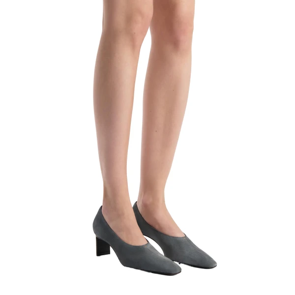 Cecilia Pump in Black Leather - Image 3