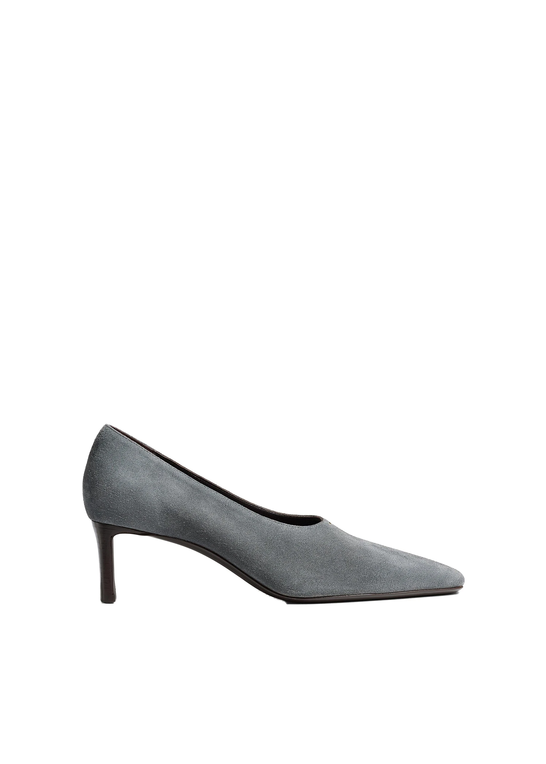 Khaite Cecilia Pump in Grey Suede | Buy Shoes at Luxury Shoes Khaite Cecilia Pump in Grey Suede