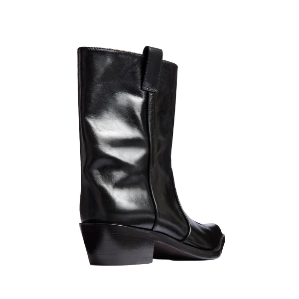 Clive Ankle Boot in Black Leather - Image 4