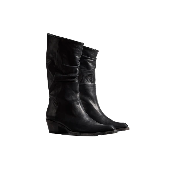 Clive Boot in Black Leather - Image 2