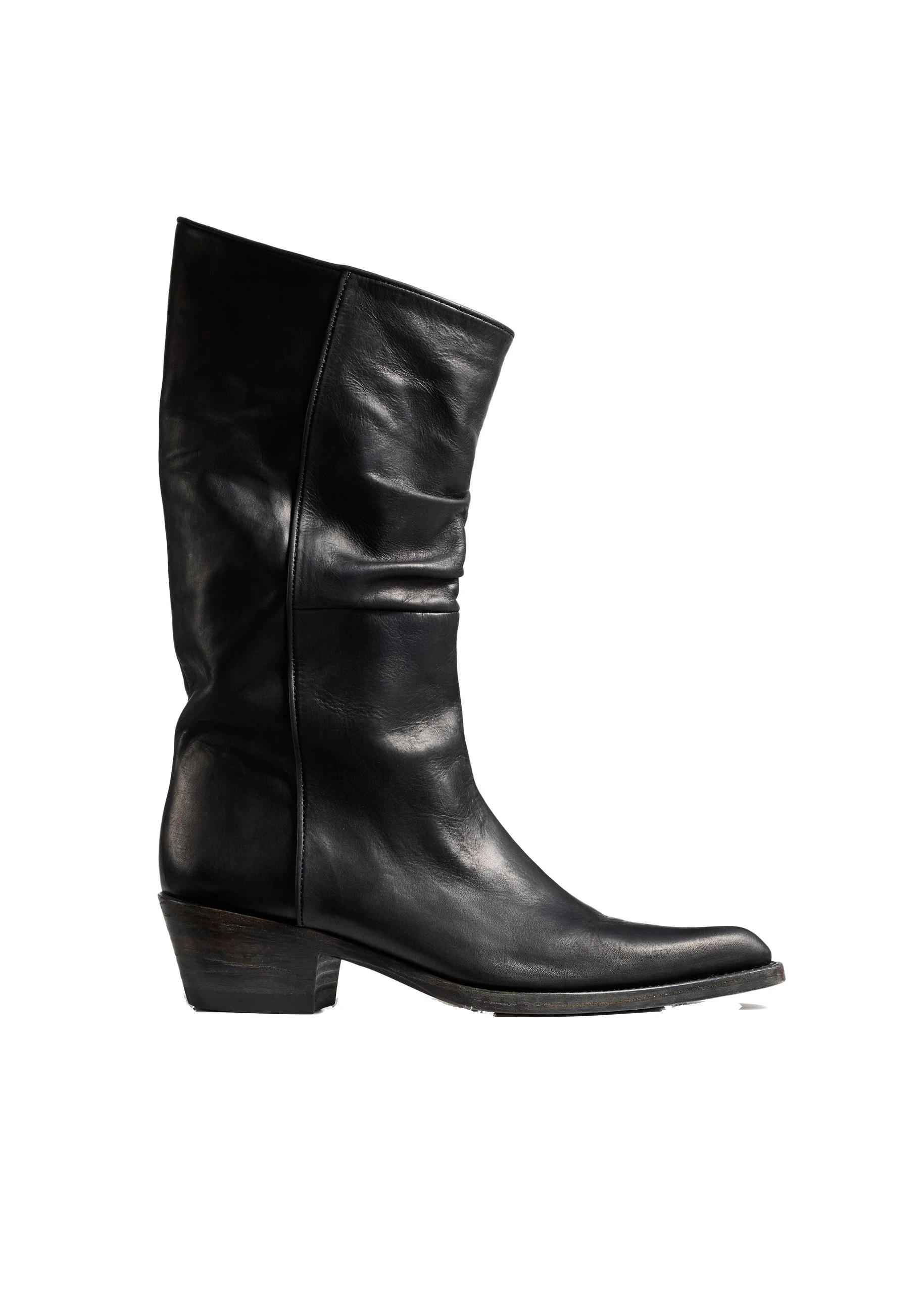 Khaite Clive Boot in Black Leather | Buy Shoes at Luxury Shoes Khaite Clive Boot in Black Leather