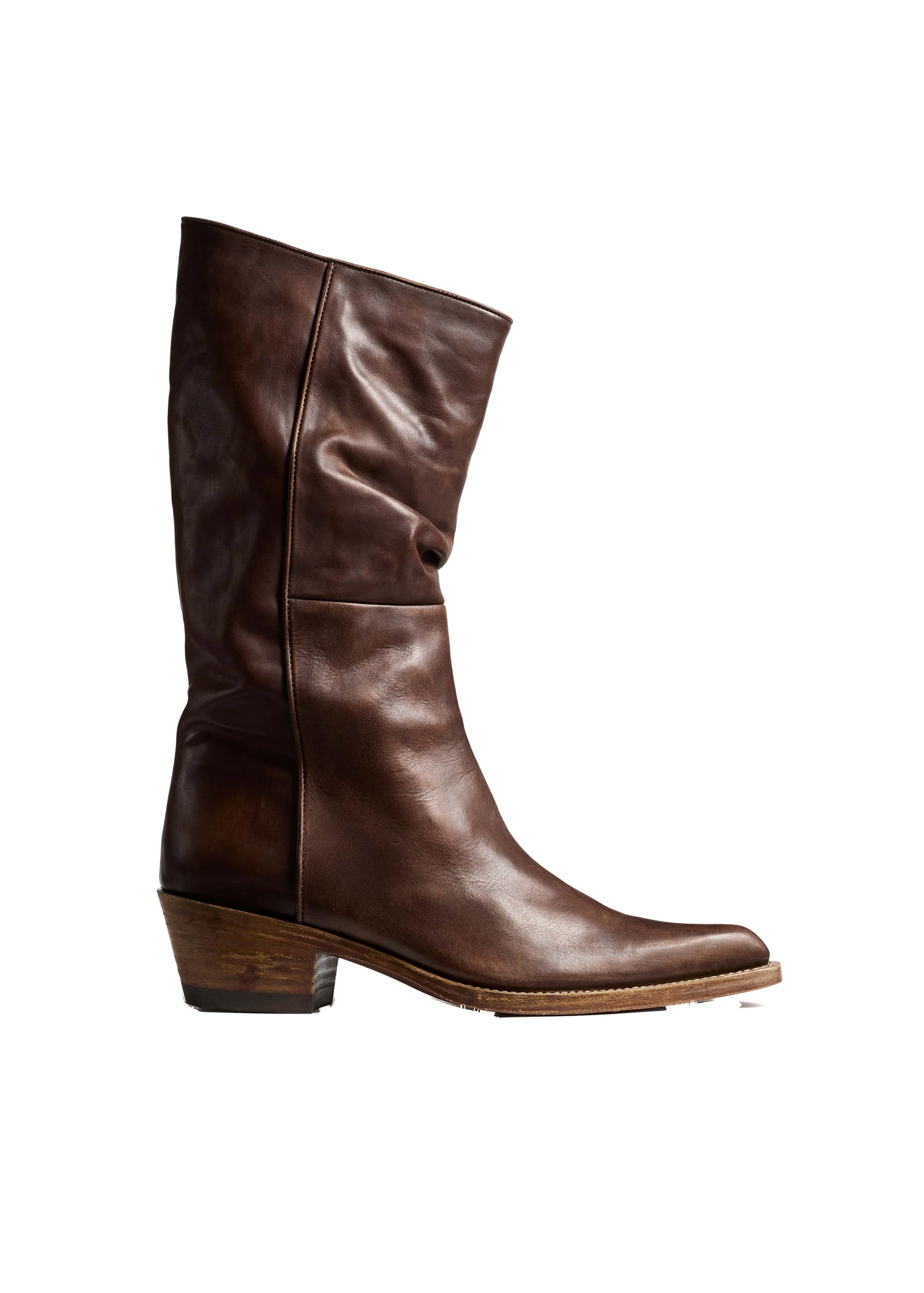 Khaite Clive Boot in Dark Brown Leather | Buy Shoes at Luxury Shoes Khaite Clive Boot in Dark Brown Leather