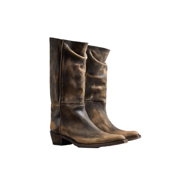 Clive Boot in Vintage Black Leather - Image 2