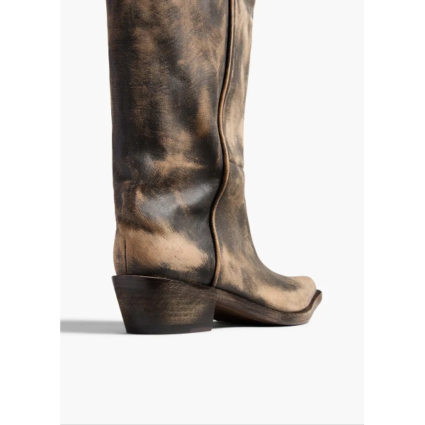 Clive Boot in Vintage Black Leather - Image 3