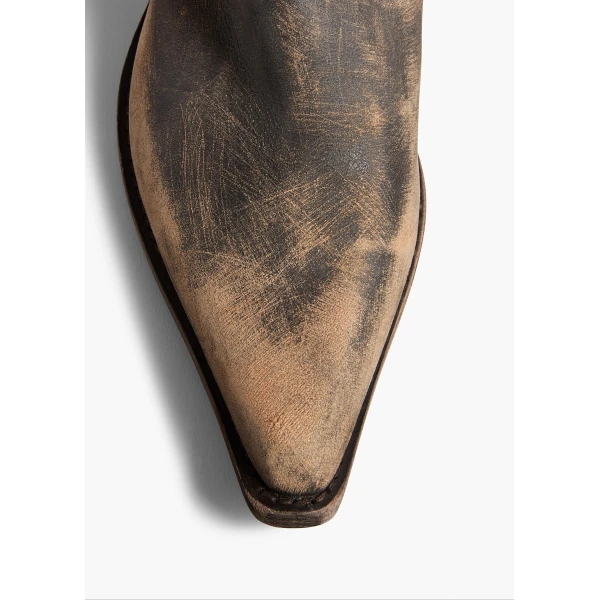Clive Boot in Vintage Black Leather - Image 4