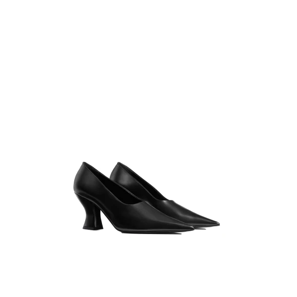 Colleen Pump in Black Glazed Leather - Image 2