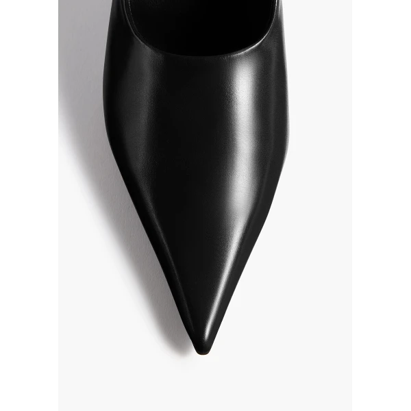 Colleen Pump in Black Glazed Leather - Image 5