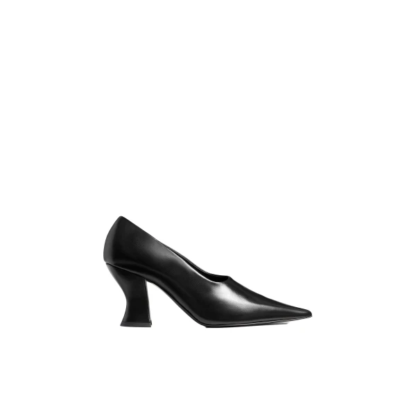 Colleen Pump in Black Glazed Leather