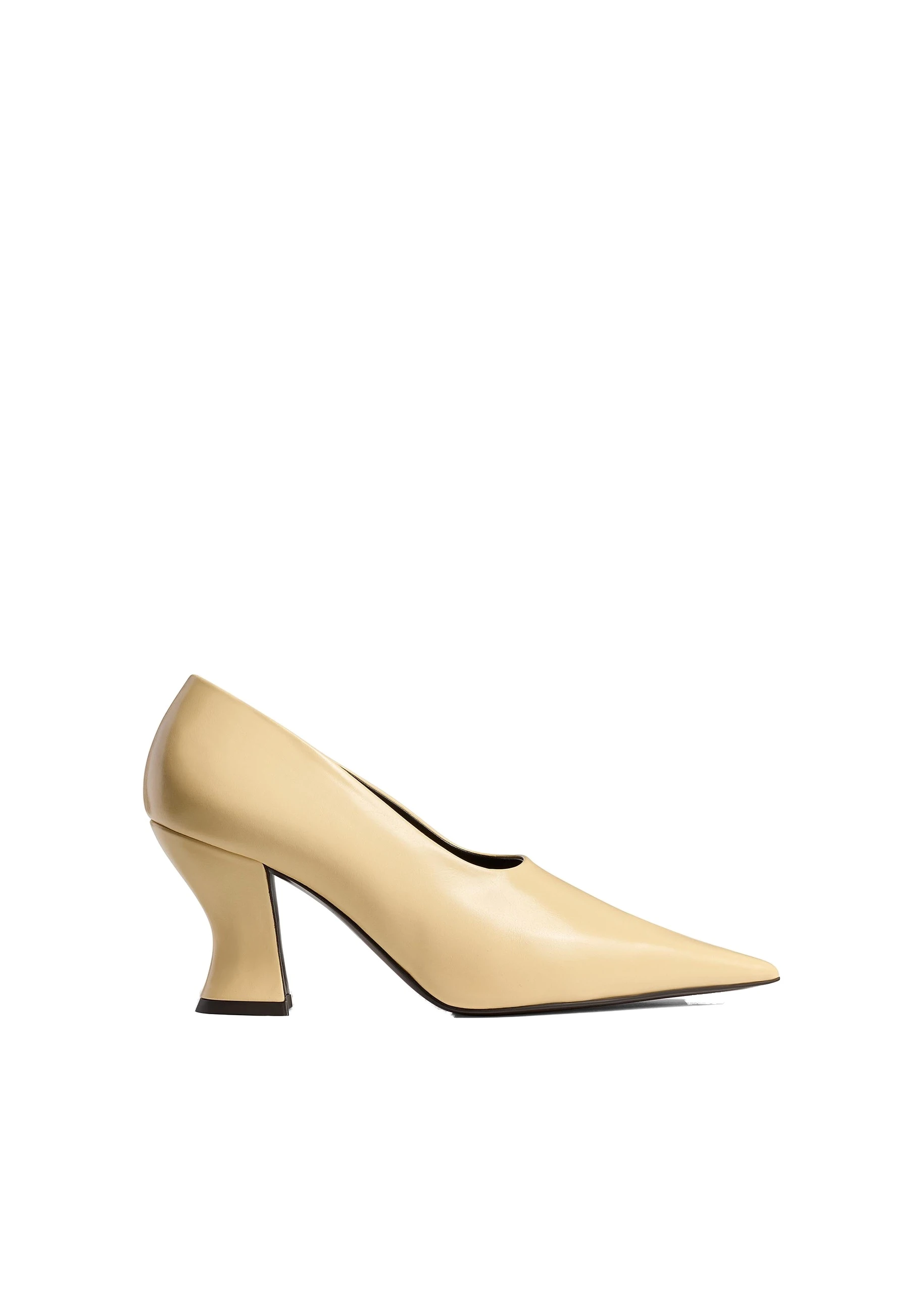 Khaite Colleen Pump in Butter Glazed Leather | Buy Shoes at Luxury Shoes Khaite Colleen Pump in Butter Glazed Leather