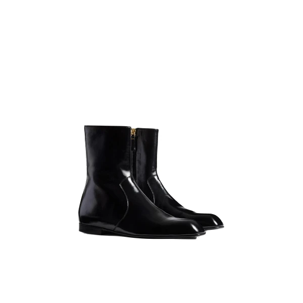 Colt Ankle Boot in Black Glazed Leather - Image 2