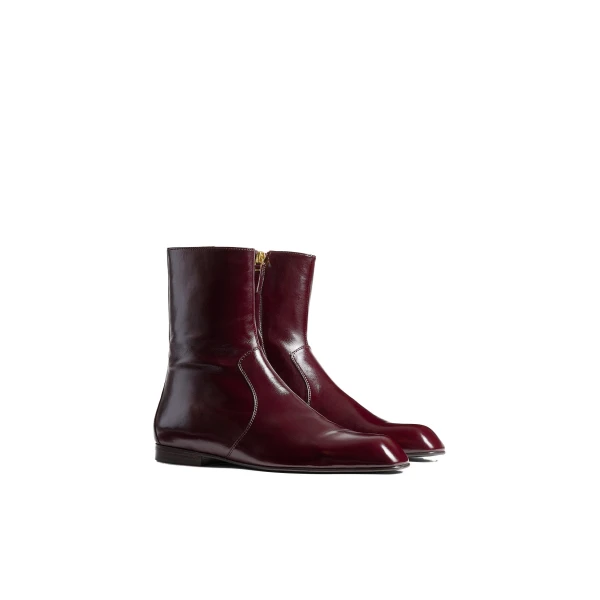 Colt Ankle Boot in Bordeaux Glazed Leather - Image 2