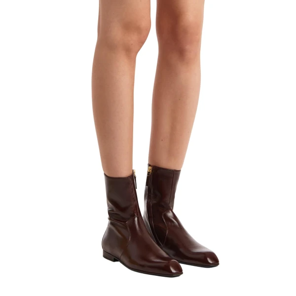 Colt Ankle Boot in Bordeaux Glazed Leather - Image 4