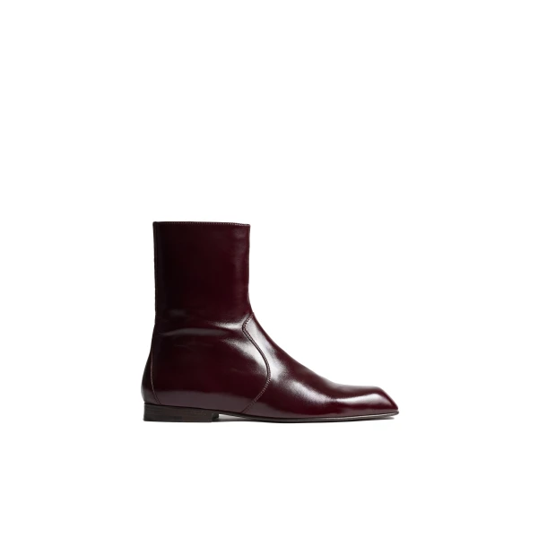 Colt Ankle Boot in Bordeaux Glazed Leather