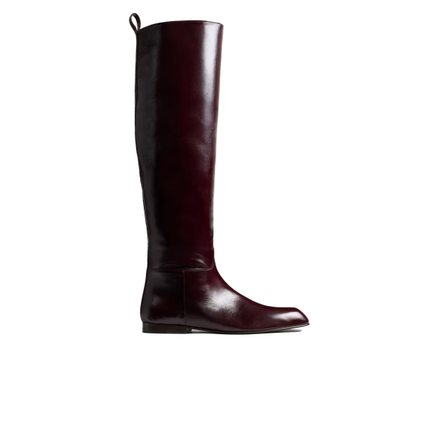Colt Knee-High Boot in Bordeaux Glazed Leather