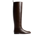 Khaite Colt Knee-High Boot in Vintage Brown Leather