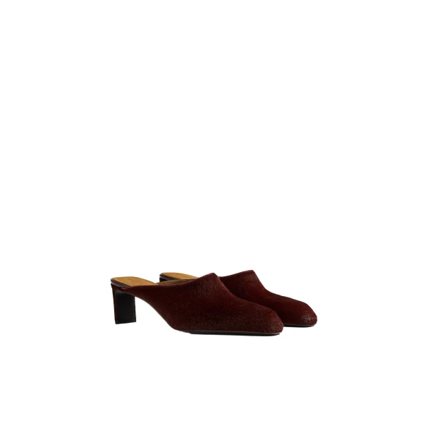Colt Low Mule in Rouge Noir Haircalf - Image 2