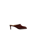 Khaite Colt Low Mule in Rouge Noir Haircalf
