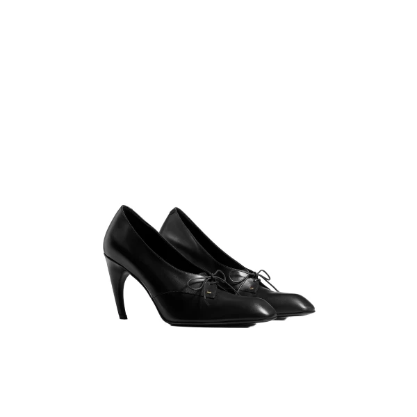 Colt Pump in Black Glazed Leather - Image 2