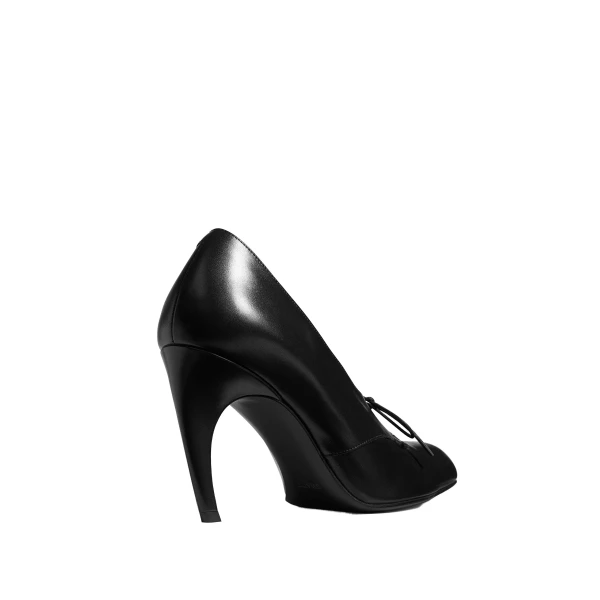 Colt Pump in Black Glazed Leather - Image 4