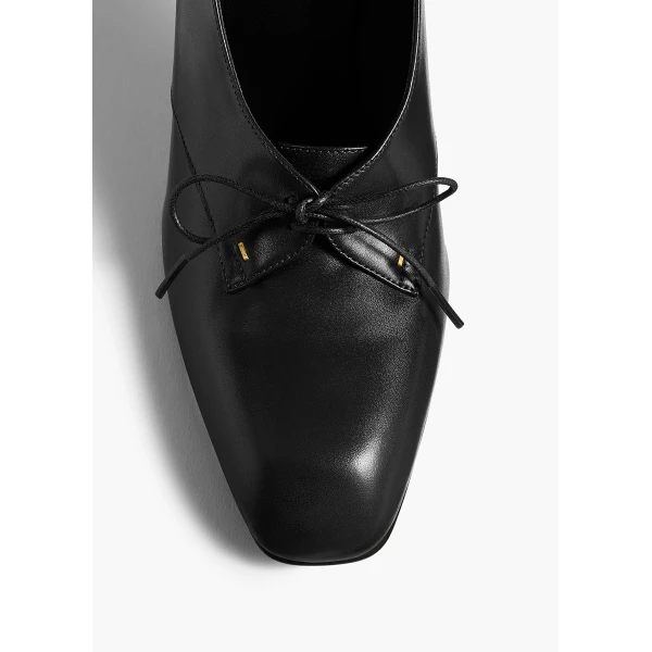 Colt Pump in Black Glazed Leather - Image 5