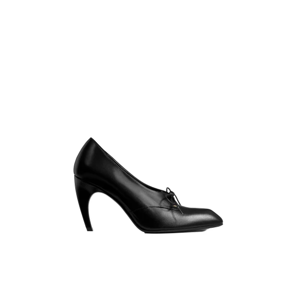 Colt Pump in Black Glazed Leather