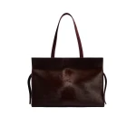 Khaite Crosby Bag in Rouge Noir Suede
