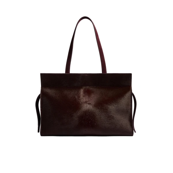 Khaite Crosby Bag in Rouge Noir Suede