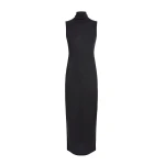 Khaite Demi Dress in Black Wool Silk | Dresses | Luxury Shoes 