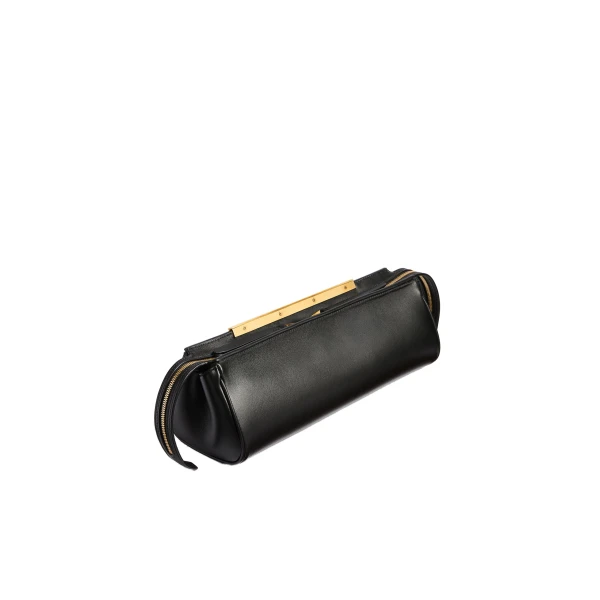 Donna Evening Clutch in Black Leather - Image 2