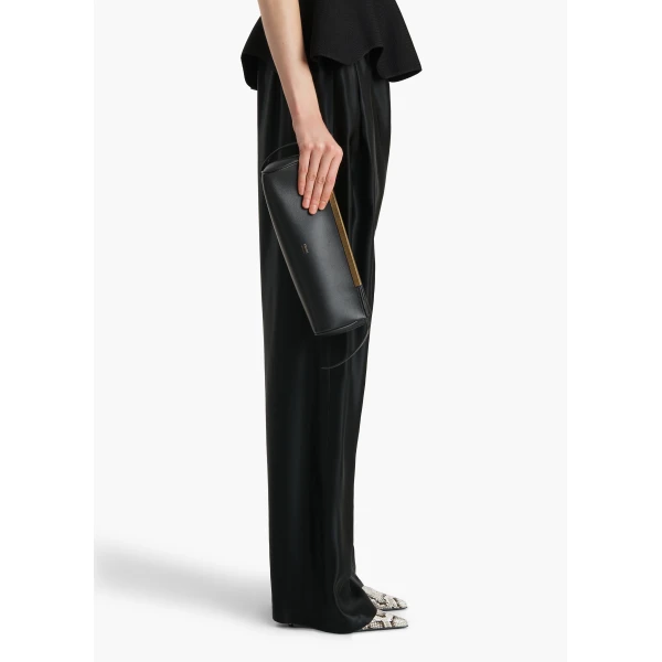 Donna Evening Clutch in Black Leather - Image 3