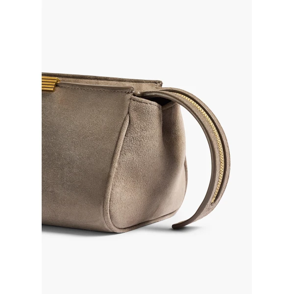 Donna Evening Clutch in Morning Dove Suede - Image 4
