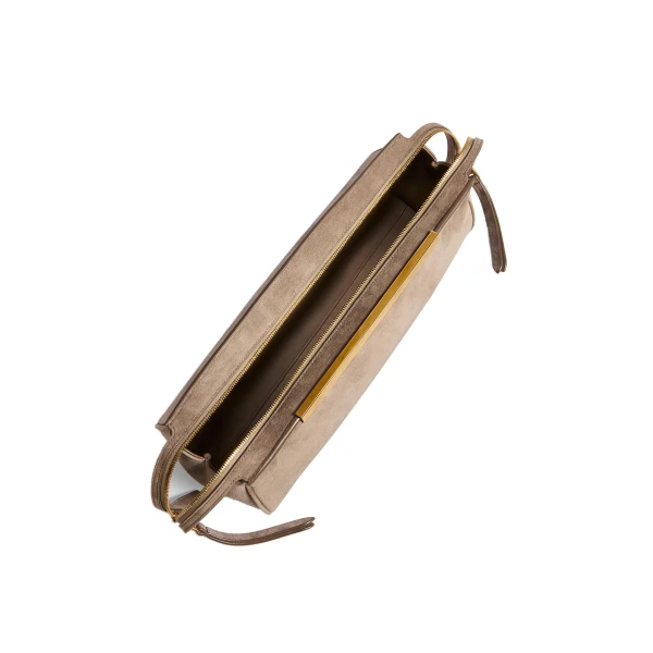 Donna Evening Clutch in Morning Dove Suede - Image 5