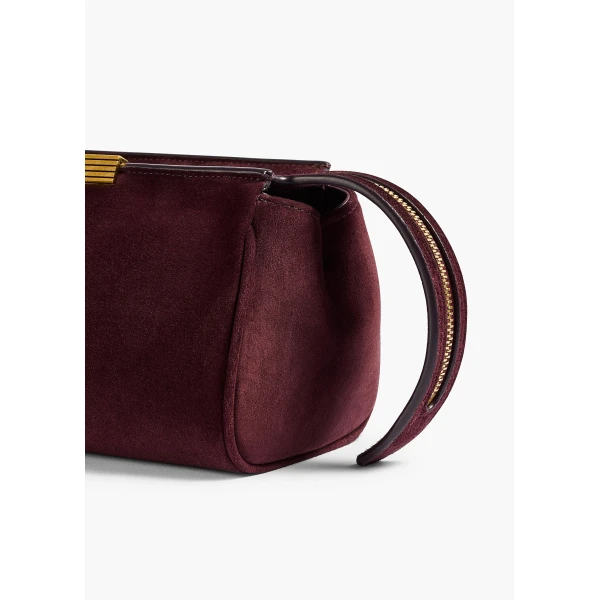 Donna Evening Clutch in Rouge Noir Suede - Image 4