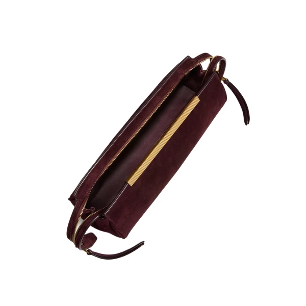 Donna Evening Clutch in Rouge Noir Suede - Image 5