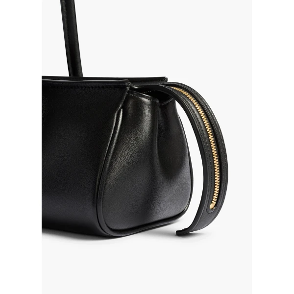 Donna Shoulder Bag in Black Leather - Image 4